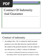 Contract of Indemnity and Guarantee