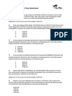 Year 6 Time Worksheet