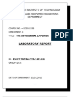 Addis Ababa Institute of Technology: Laboratory Report