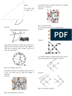 Matematica Recreativa - Cerillos - Rectas - Puntos - Pescado - Templo Girego