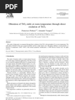 Obtention of Tio Rutile at Room Temperature Through Direct Oxidation of Ticl