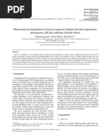 Photocatalysed Degradation of Uracil in Aqueous Titanium Dioxide Suspensions: Mechanisms, PH and Cadmium Chloride Effects