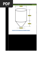 Calculo Volumen Silo Cilindroconico