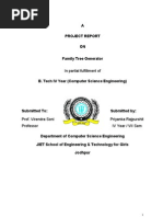 Project Report On Family Tree Generator in JAVA