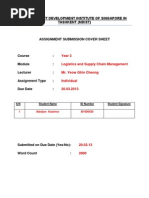 Logistics and Supply Chain Management Assignment