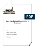 Control de Calidad Microbiológico de Embutidos