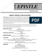 The Epistle: Holy Week and Easter