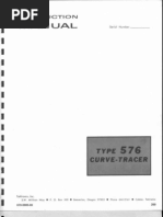 Tektronix 576 Curve Tracer Operation and Service Manual