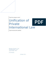 Unification of Private International Law