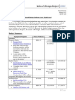 Network Design Project: Budget Summary