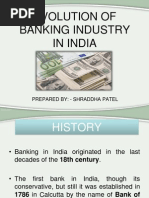 Evolution of Banking Industry in India