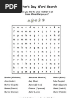 Mothers Day Word Search