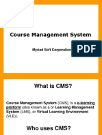 Course Management System: Myriad Soft Corporation