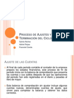 Proceso de Ajustes y Terminación Del Ciclo Contable