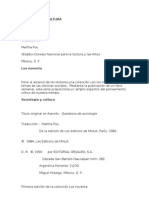 Sociología y Cultura - Pierre Bourdieu