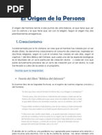 El Origen de La Persona