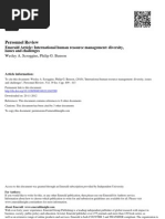 Personnel Review: Emerald Article: International Human Resource Management: Diversity, Issues and Challenges