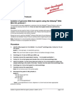 Isolation of Genomic DNA From Sperm Using The QIAamp® DNA Mini Kit Protocol 1