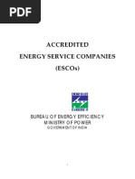 Accredited Energy Service Companies (Escos) : Bureau of Energy Efficiency Ministry of Power