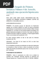 Auto Del Juzgado de Primera Instancia Número 4 de Arrecife