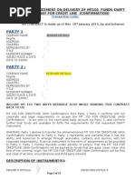 Party 1: Joint Venture Agreement On Delivery of Mt103 Funds Swift Two (2) Way For Credit Line (Confirmation)