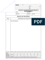 Procedimento para Controle de Dispositivos de Medição e Monitoramento