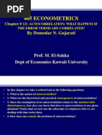 405 Econometrics: by Domodar N. Gujarati