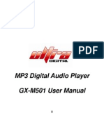 MP3 Digital Audio Player GX-M501 User Manual