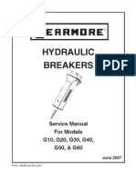 Hydraulic Breakers: Service Manual For Models G10, G20, G30, G40, G50, & G60