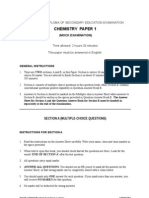 HKDSE Chem FX Mock Exam Paper 1 2012 Set 1 Eng