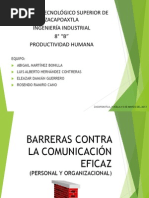 Barreras Contra La Comunicación Eficaz