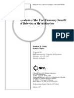 Analysis of The Fuel Economy Benefit of Drivetrain Hybridization