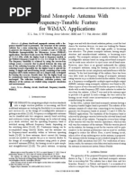 Dual-Band Monopole Antenna With Frequency-Tunable Feature For Wimax Applications