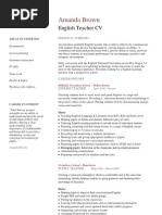 Teaching CV (Sample)