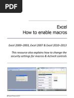 Excel How To Enable Macros