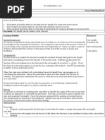 Arc Length Lesson Plan