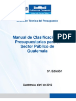 Manual de Clasificacion Presupuestaria 5ta Edicion