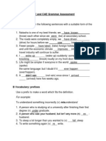 FCE and CAE Grammar Assessment