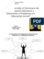 Cómo Desarrollar El Seminario de Investigación Educativa