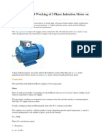 Construction and Working of 3 Phase Induction Motor