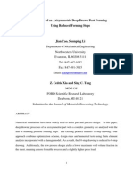 Analysis of An Axisymmetric Deep Drawn Part Forming Using Reduced Forming Steps