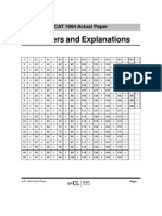 CAT 1994 Solutions PDF