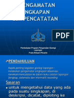 Pengamatan Singkapan Dan Pencatatan