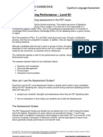 Assessing Speaking Level b1