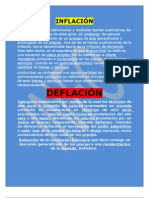 Recesión, Deflación, Inflación