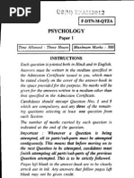 2012 SI. No.: Psychology