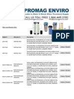 Filters and Filtration Unit Model Numbers