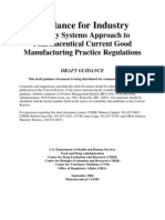 FDA Guidance Quality Systems - Pharma GMP Regulations