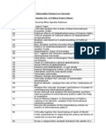 Hidayatullah National Law University V Semester (Sec. A) Political Science (Major)