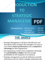 1 Introduction To Strategic Management